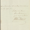 William Frederick, Duke of Gloucester to "Dear Madam," autograph letter signed