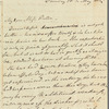 Frederick William Campbell to Jane Porter, autograph letter signed