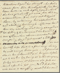 Frederick William Campbell to Jane Porter, autograph letter signed
