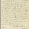Frederick William Campbell to Jane Porter, autograph letter signed