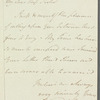 William Frederick, Duke of Gloucester to Miss Porter, autograph letter signed
