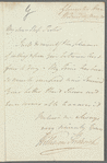 William Frederick, Duke of Gloucester to Miss Porter, autograph letter signed