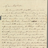 Frederick William Campbell to Jane Porter, autograph letter signed