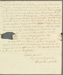 Frederick William Campbell to Jane Porter, autograph letter signed