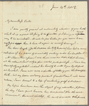 Frederick William Campbell to Jane Porter, autograph letter signed
