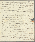 Frederick William Campbell to Jane Porter, autograph letter signed