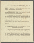 Frederick William Campbell, printed handbill