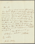 William Schaw Cathcart, Lord Cathcart to Robert Ker Porter, autograph letter signed