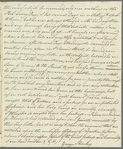 George Shirley to "Honored Madam," autograph letter signed