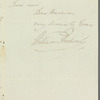 Frederick William Campbell to Jane Porter, autograph letter signed