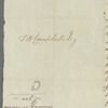 Frederick William Campbell to Captain Newton Chambers, autograph letter signed (copy)