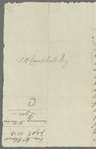 Frederick William Campbell to Captain Newton Chambers, autograph letter signed (copy)