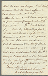 Frederick William Campbell to Jane Chambers, autograph letter signed (copy)