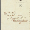 Frederick William Campbell to Jane Chambers, autograph letter signed (copy)