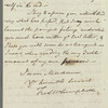 Frederick William Campbell to Captain Newton Chambers, autograph letter signed (copy)