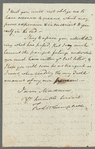 Frederick William Campbell to Captain Newton Chambers, autograph letter signed (copy)