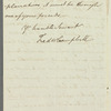 Frederick William Campbell to Jane Chambers, autograph letter signed (copy)