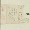Joseph Palmer to Mrs. Porter, autograph letter signed