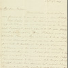 Esther Read to Mrs. Porter, autograph letter signed