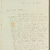 Sir Egerton Brydges to Miss Porter, autograph letter signed