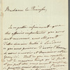Frederica Murray, Lady Mansfield to "Madame la Princesse," autograph letter signed