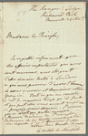 Frederica Murray, Lady Mansfield to "Madame la Princesse," autograph letter signed