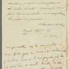 Madame de Staël to Jane Porter, autograph note signed