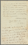 Madame de Staël to Jane Porter, autograph note signed