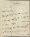Joseph Fox to Miss Porter, autograph letter signed