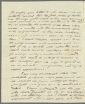 Joseph Fox to Miss Porter, autograph letter signed