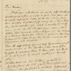 Robert Pearse Gillies to Miss Porter, autograph letter signed