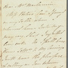 [Wermas?] to Mrs. Maclanine, autograph letter signed