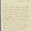 Albertine de Staël to Miss Porter, autograph letter signed