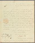 Joseph Fox to Prince Scherbatoff, letter signed