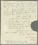 William Ouseley to Miss Whitlocke, autograph letter signed (incomplete)
