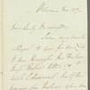 John Russell, Lord Russell to Jane, Lady Harrington, autograph letter signed