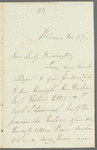 John Russell, Lord Russell to Jane, Lady Harrington, autograph letter signed