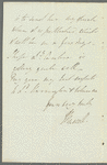 John Russell, Lord Russell to Jane, Lady Harrington, autograph letter signed