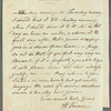 Sir Tomkyns Hilgrove Turner to Robert Ker Porter, autograph letter signed