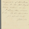 Eliza O'Neill to "My dear Madam," autograph letter signed