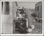 Mrs. C.D. Grant and neighbor making pork sausage. Penderlea Farms, North Carolina