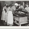 White and Negro women employed at the canning plant in Dania, Florida. Many of the women are migrants and live in nearby camps