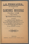 La Primavera. 33a. Coleccion de Canciones Modernas para 1896