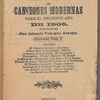 El Pajarillo Errante. Nueva Coleccion de Canciones Modernas para el Presente Año de 1905