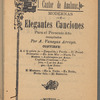 El Cantor de Anahuac. Modernas y Elegantes Canciones para el Presente Año.