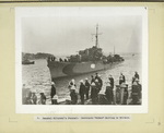 General Sikorski's funeral. Destroyer "Orkan" sailing to Britain.