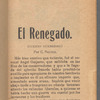 El Renegado. Cuento Guerrero.