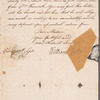 William Cullen to Mrs. Porter, autograph letter signed