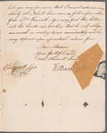 William Cullen to Mrs. Porter, autograph letter signed