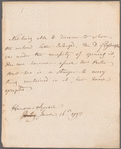 John Ker, Duke of Roxburghe to Mrs. Porter, autograph letter